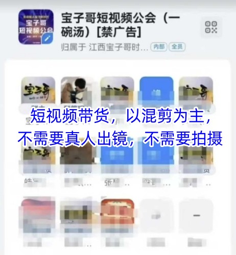 宝子哥头部团队短视频带货，以混剪为主，不需要真人出镜，不需要拍摄【更新6月】-知微分享