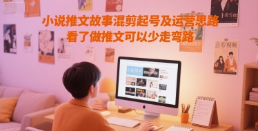 小说推文故事混剪起号及运营思路，看了做推文可以少走弯路-知微分享
