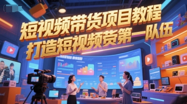 短视频带货项目教程,打造短视频带货第一队伍-知微分享