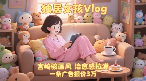 单个账号涨粉71W！用AI制作独居女孩Vlog，宫崎骏画风，治愈感拉满，一条广告报价3W-知微分享