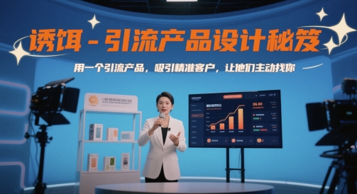诱饵-引流产品设计秘笈，用一个引流产品，吸引精准客户，让他们主动找你-知微分享