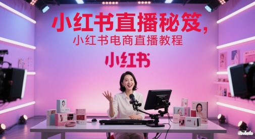 小红书直播秘笈，小红书电商直播教程-知微分享