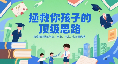 付费文章：拯救你孩子的顶级思路，彻底聊透他的学业、事业、未来，含金量满满-知微分享