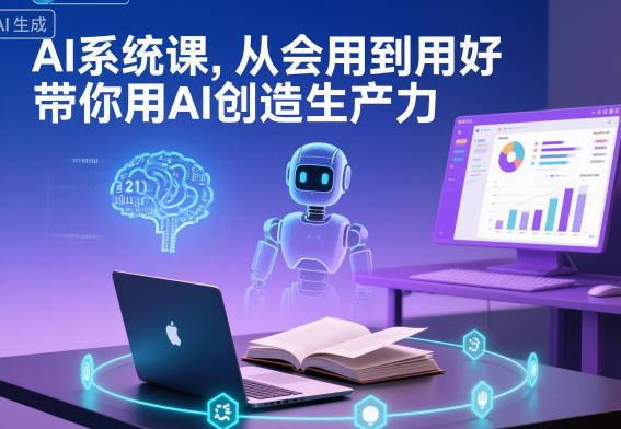 AI系统课,从会用到用好,带你用AI创造生产力-知微分享